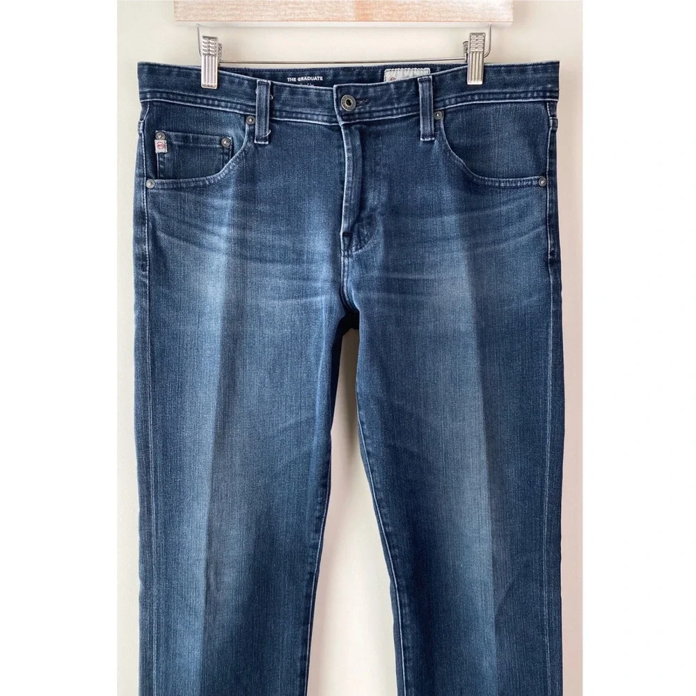 Adriano Goldschmied AG Mens The Graduate‎ Tailored Straight Leg Jeans 32x34 Dark